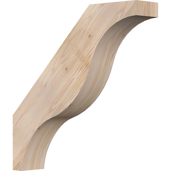 Ekena Millwork 5 1/2"W x 28"D x 28"H Funston Smooth Knee Brace, Douglas Fir BRC06X28X28FST00SDF - main